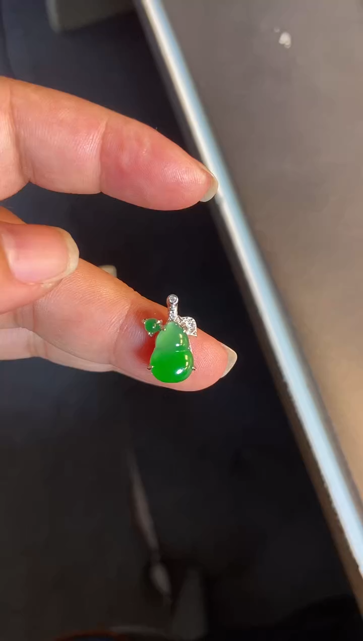 吊坠(不含链)银S925镶嵌翡翠1
