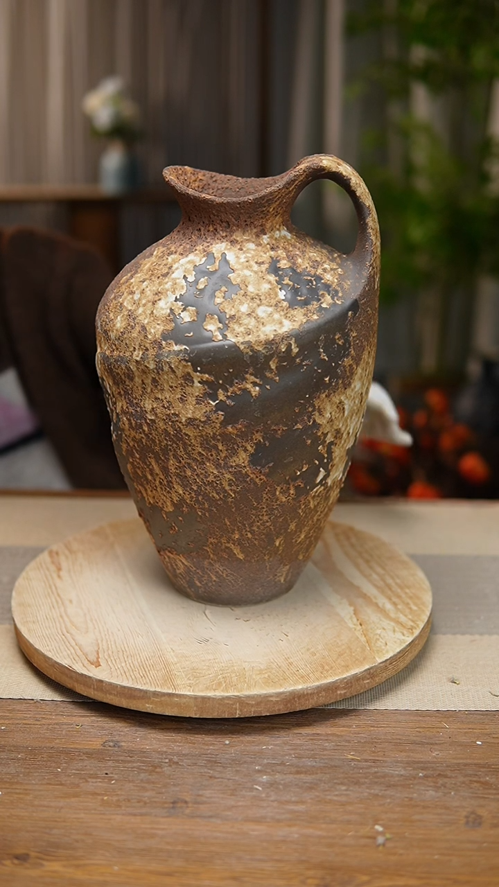 【闪购商品】陶瓷  花器诧寂棕奶壶