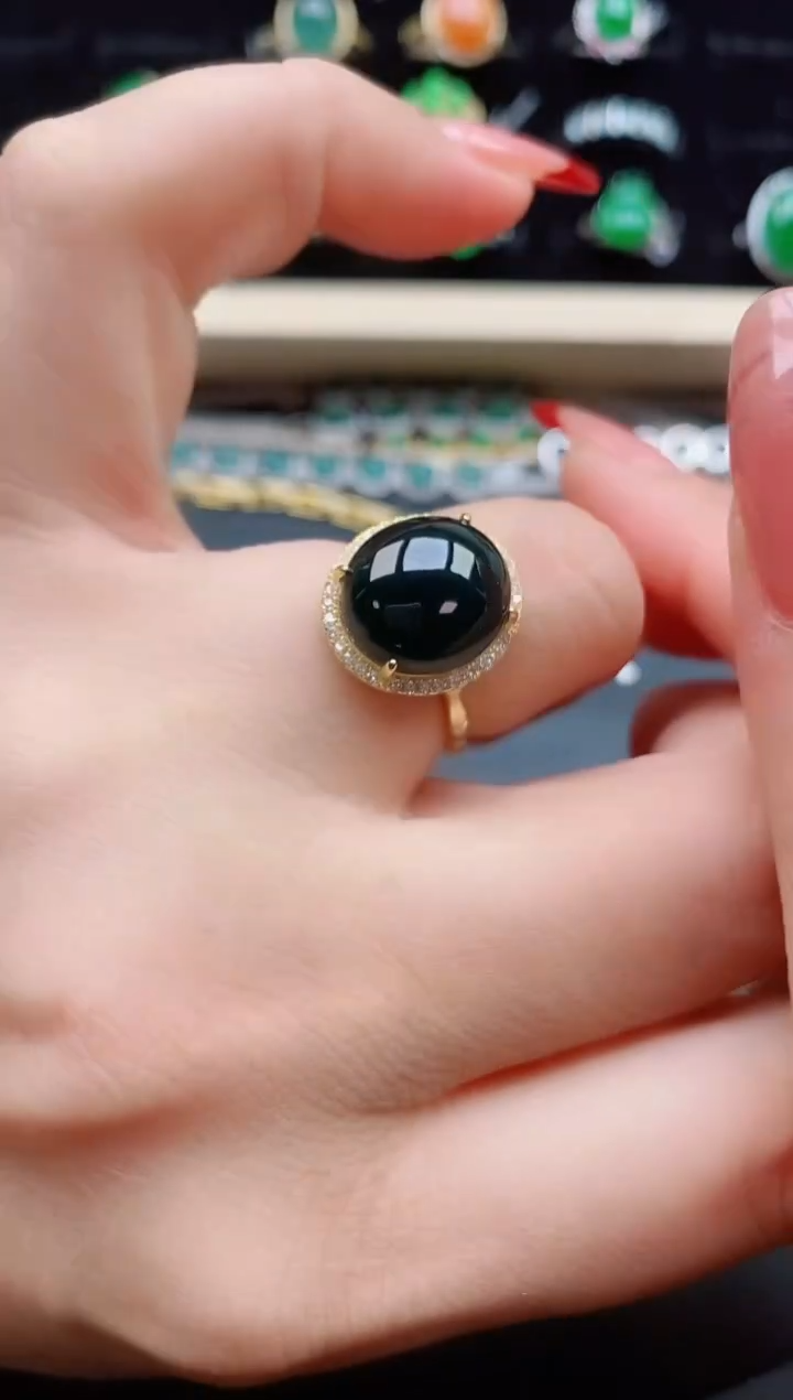 【闪购商品】翡翠戒指银S925镶嵌2321312