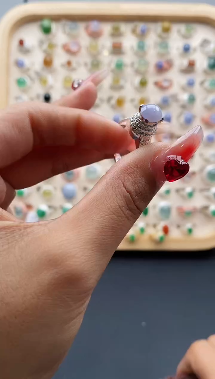 【闪购商品】翡翠戒指未镶嵌缅甸天然A货翡翠333 2+9