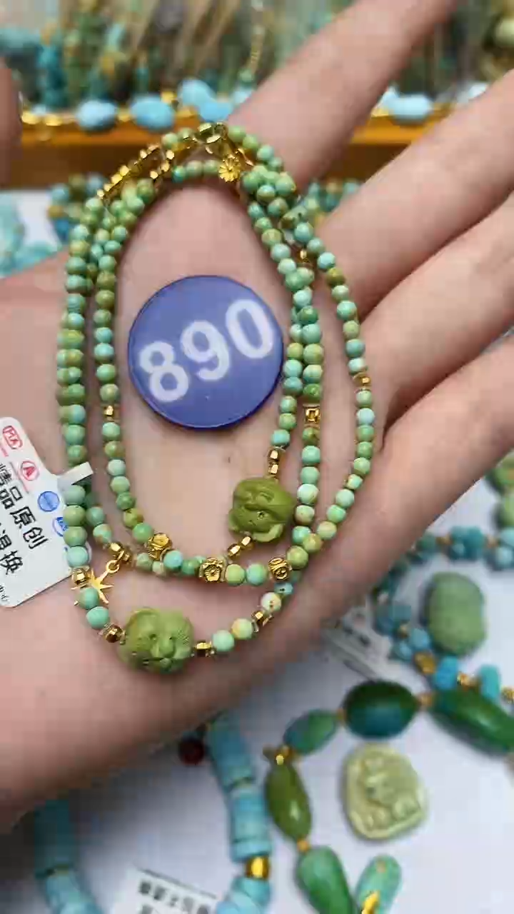 【闪购商品】绿松石项链银S925镶嵌890