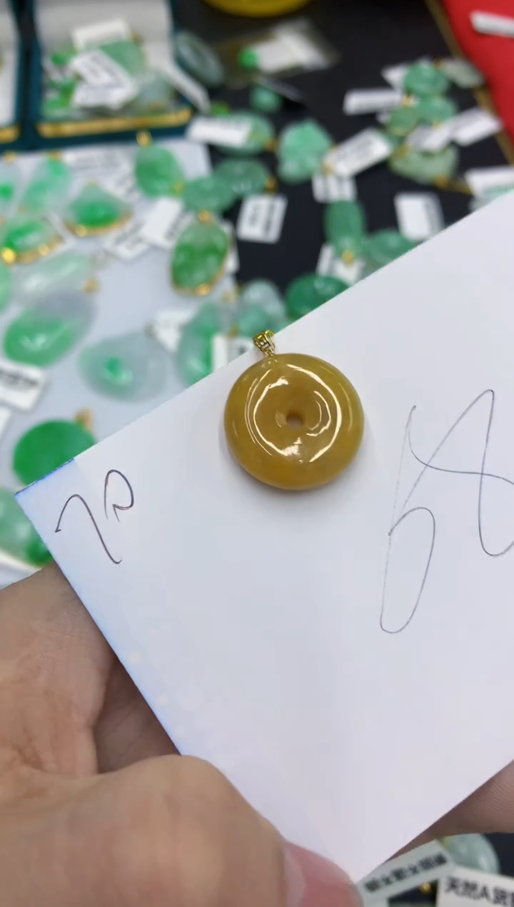 【闪购商品】翡翠颈饰18K金镶嵌1111111111