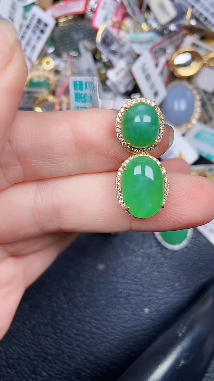 颈饰银S925镶嵌翡翠0898