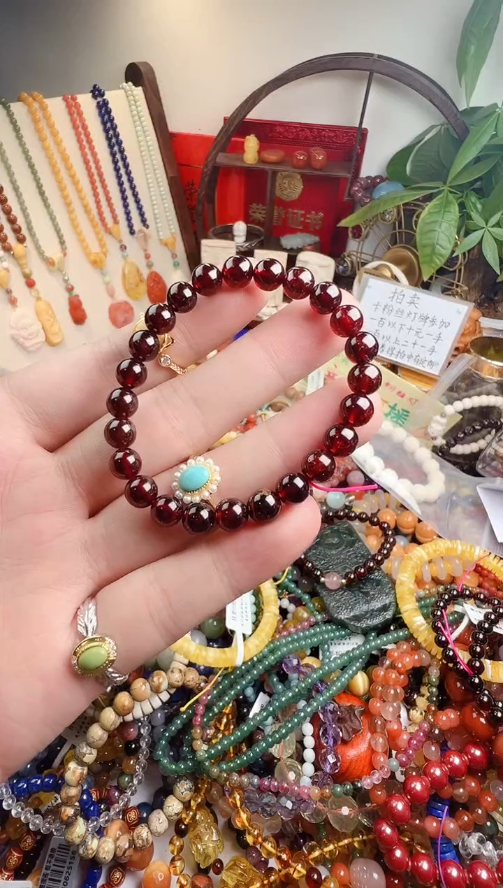 未镶嵌手链石榴石暑*一物一件）000624