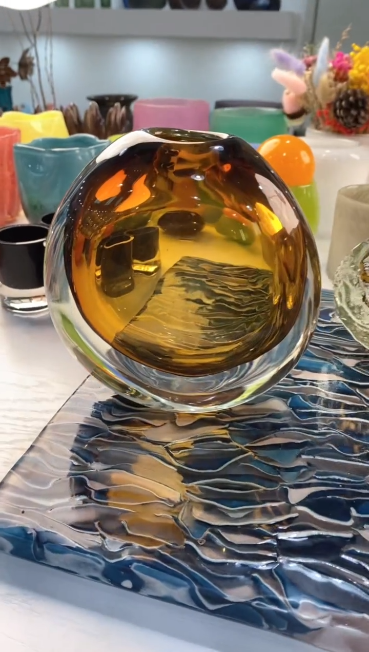 【闪购商品】琉璃慕忆家花瓶微瑕