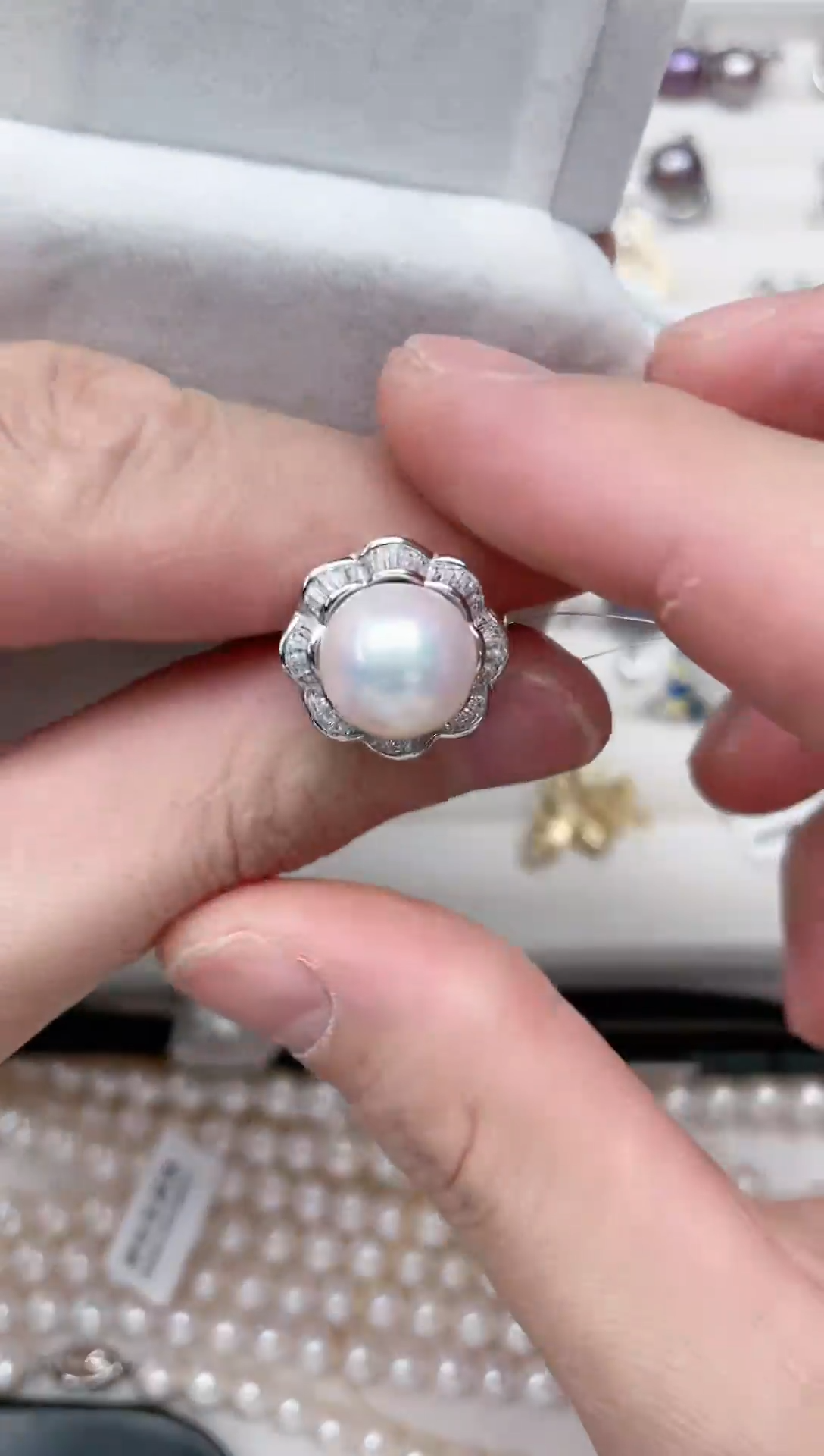 【闪购商品】淡水珍珠戒指银S925镶嵌戒指