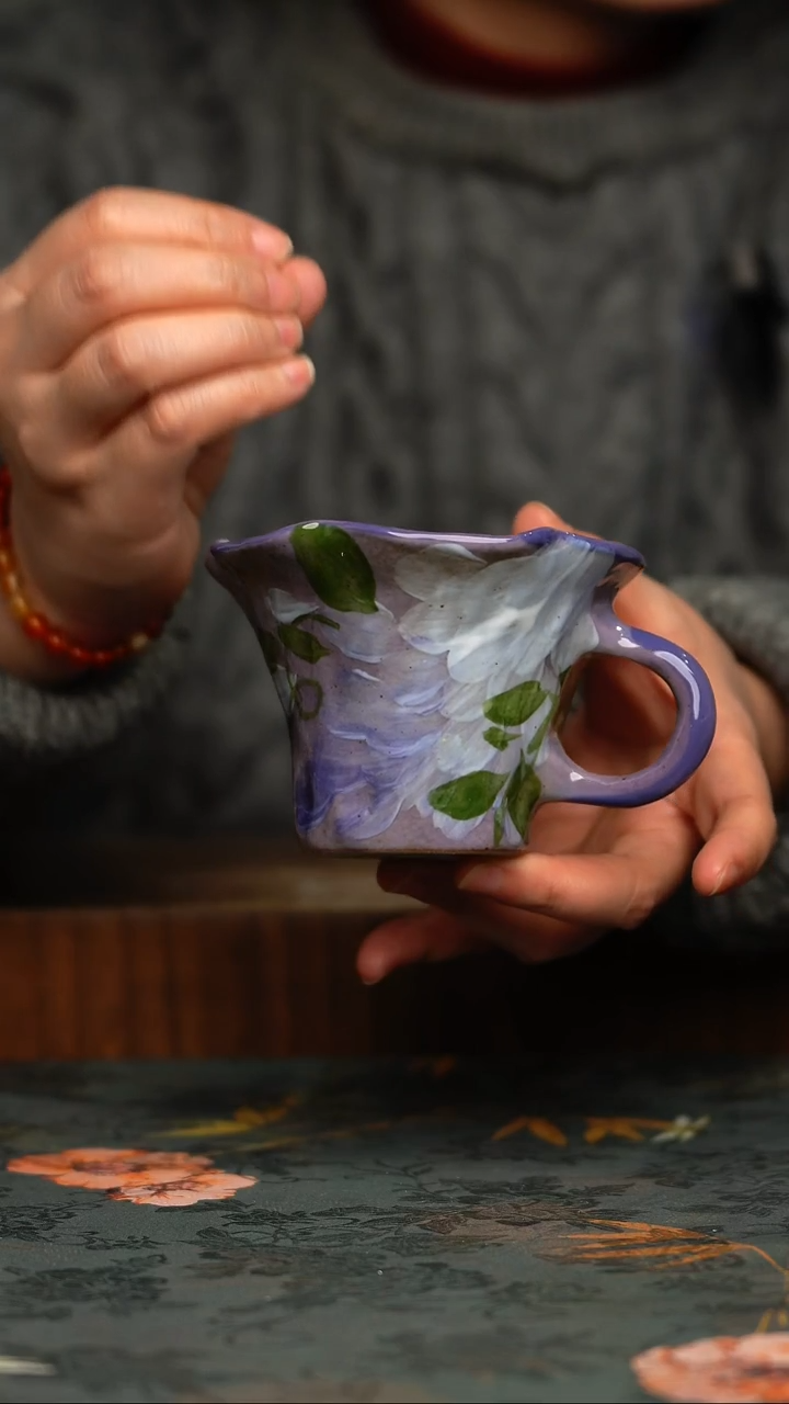 瓷片手工手绘釉下彩同款