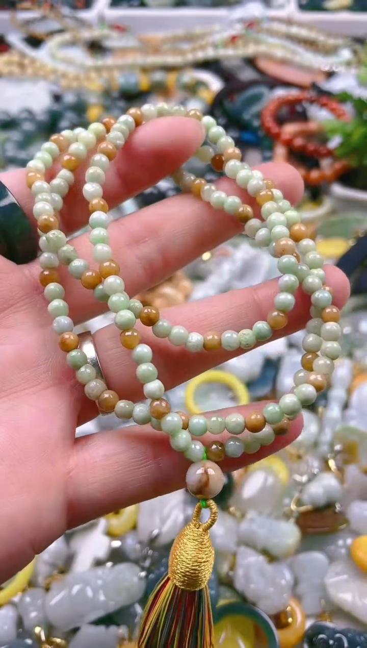 【闪购商品】翡翠颈饰未镶嵌4MM/Y/翡翠A货一图一物