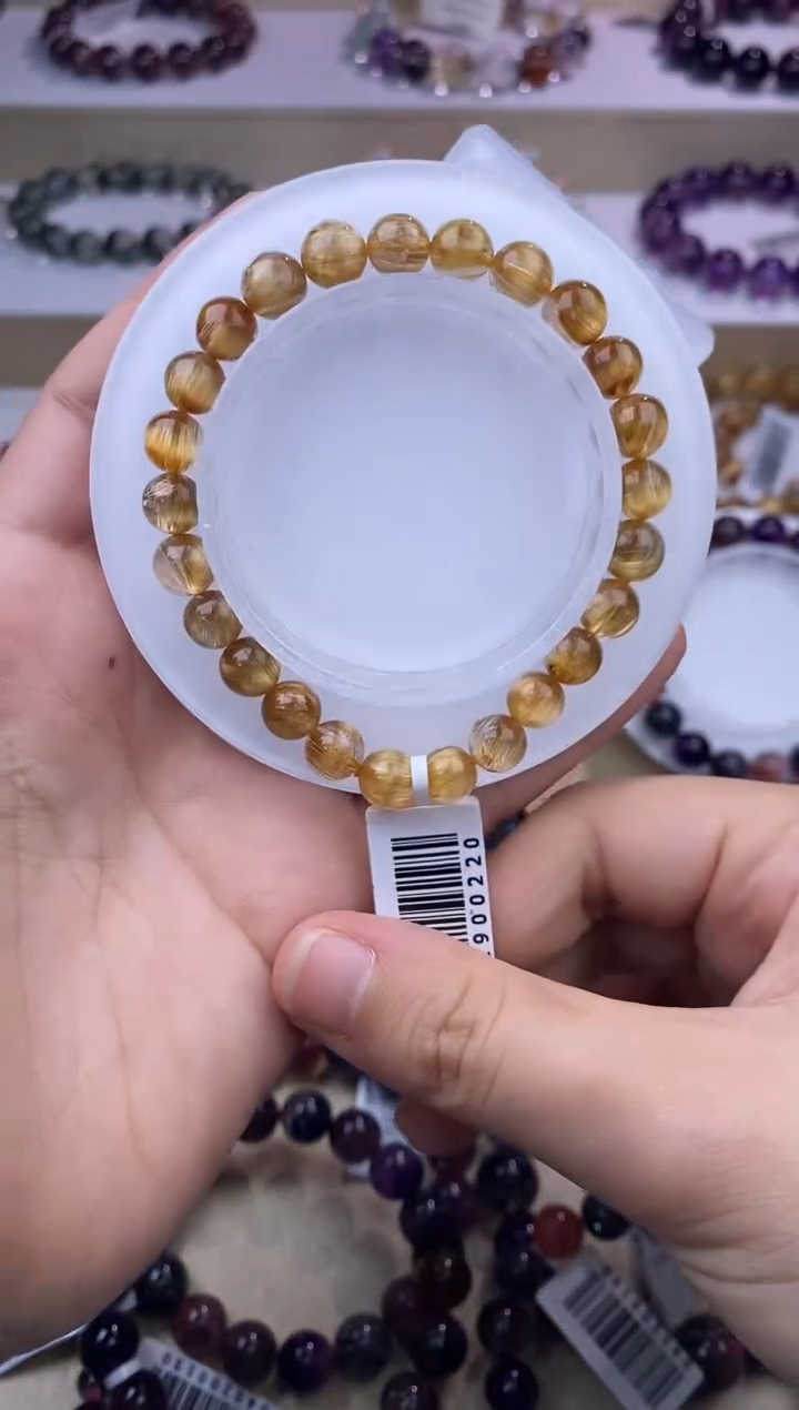 发晶手链未镶嵌顺板钛金8m+