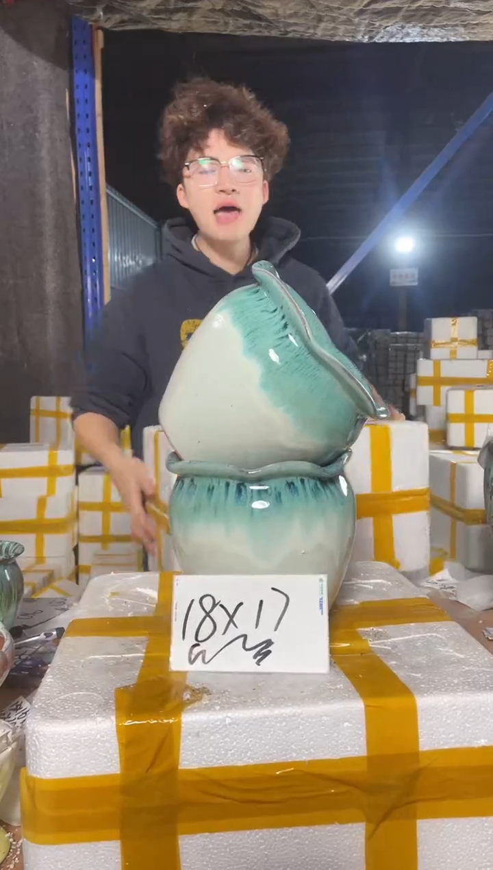 紫砂花盆宜兴紫砂粗陶花盆18-17