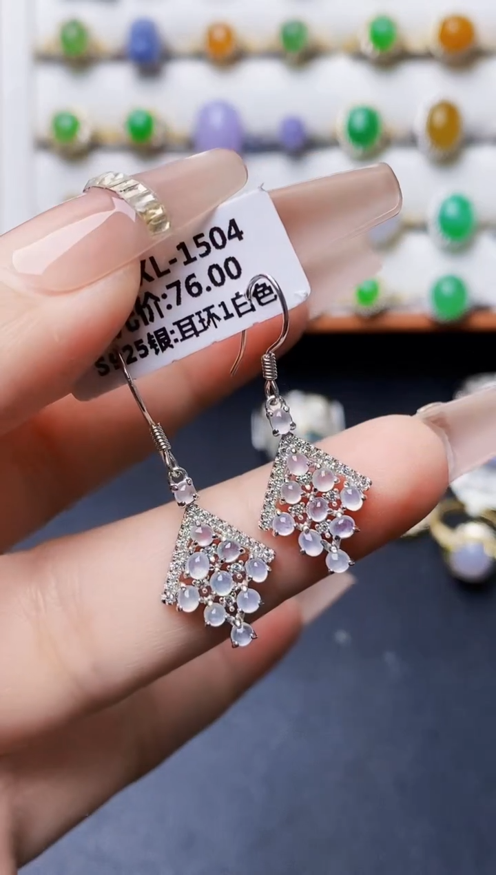 银S925镶嵌戒指翡翠0560