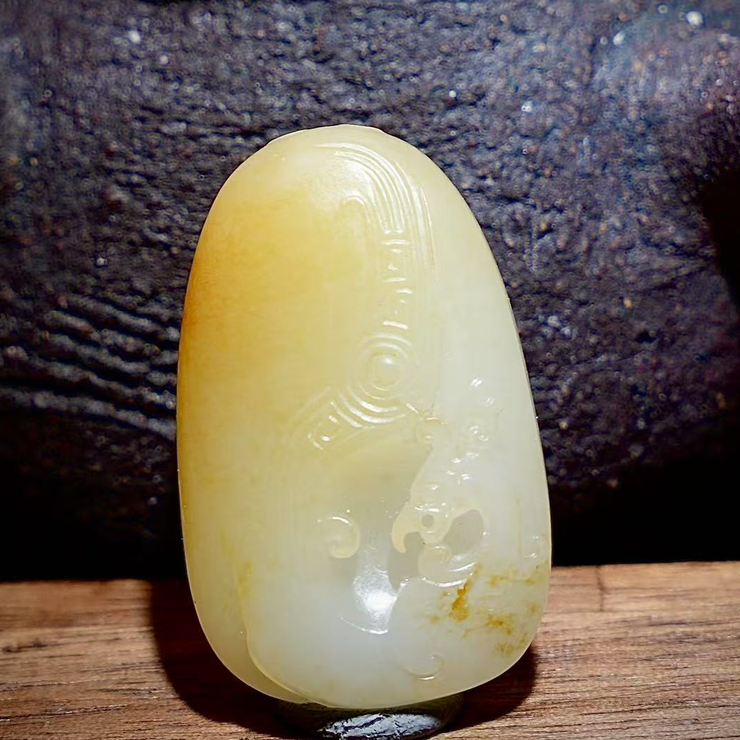 和田玉凤凰牌子吊坠