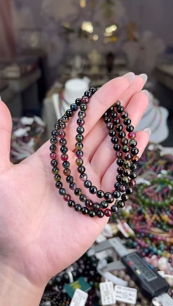 【闪购商品】碧玺/未镶嵌5mm+碧玺多圈多样性发货