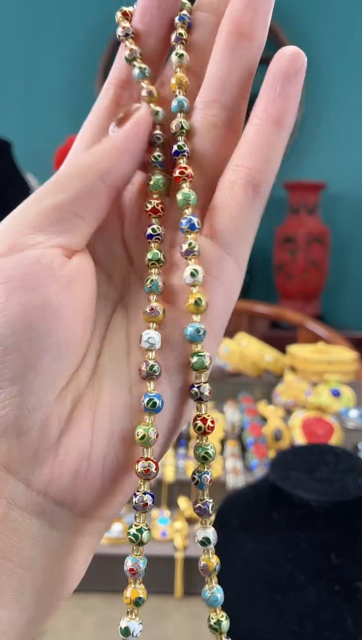 用****1非遗手工景泰蓝0.6项链多宝色