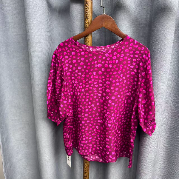 夏季新款气质时尚百搭桑蚕丝短袖T恤女T184