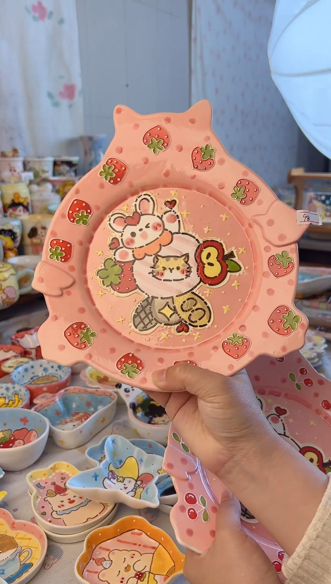 摆件陶景德镇陶瓷手绘