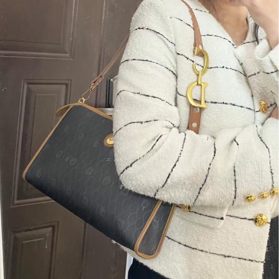 95新 DIOR/迪奥 蓝花腋下单肩包/KH12112046/2046