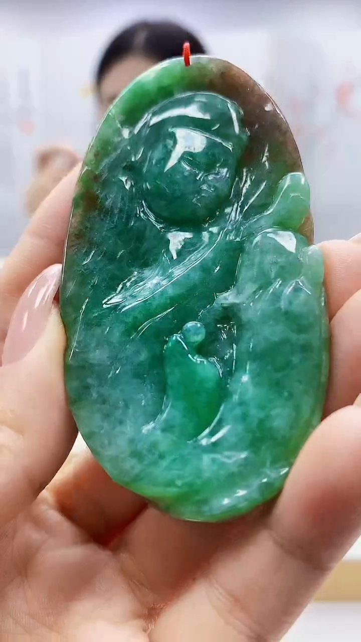 未镶嵌定制翡翠小*理4812ty-毛货挂件