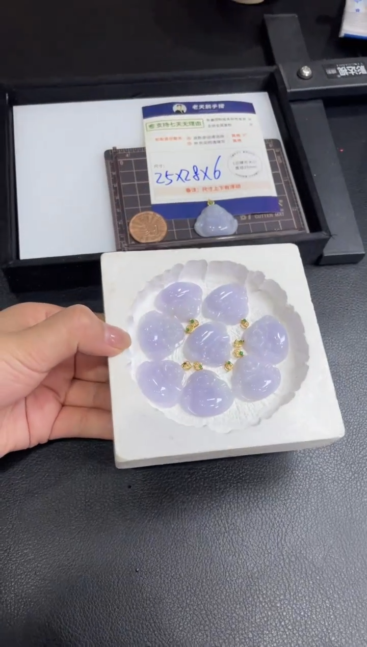 【闪购商品】翡翠挂件18K金镶嵌佛公FL16配绳/多样性发其一CP