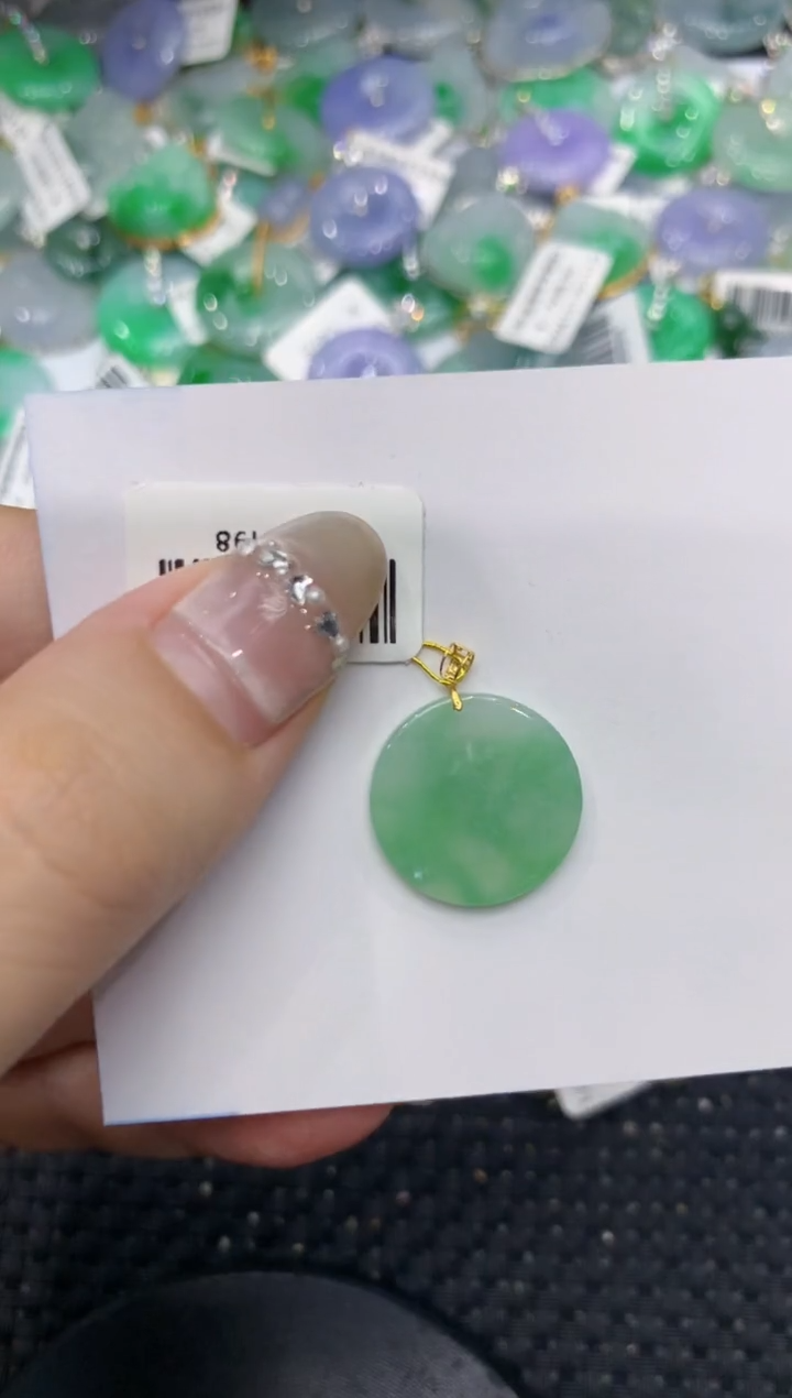 【闪购商品】翡翠颈饰18K金镶嵌222222222