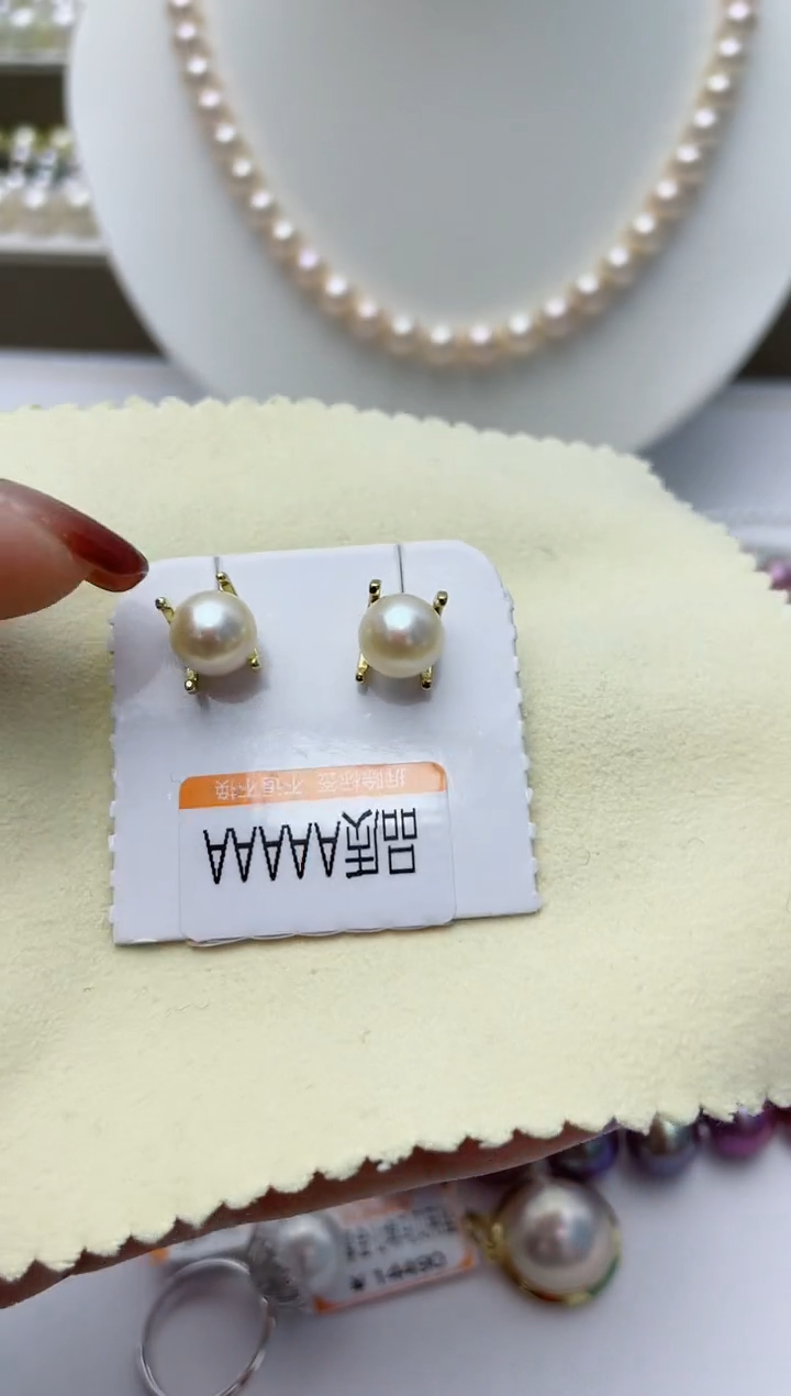 【闪购商品】海水珍珠耳饰银S925镶嵌W48