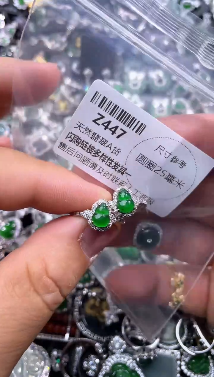 【闪购商品】翡翠颈饰未镶嵌Z447戒指 多样性发其一