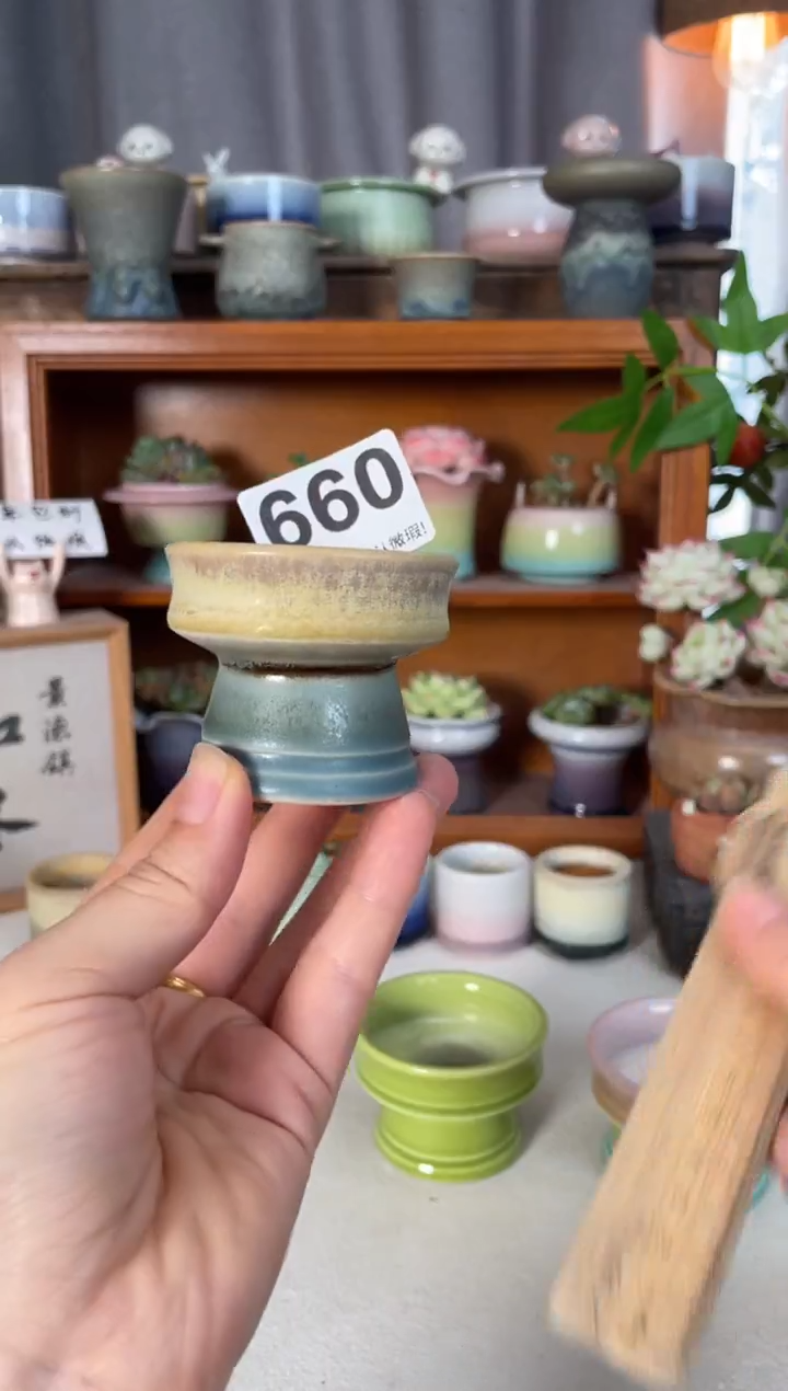 瓷片660知木小芳花盆