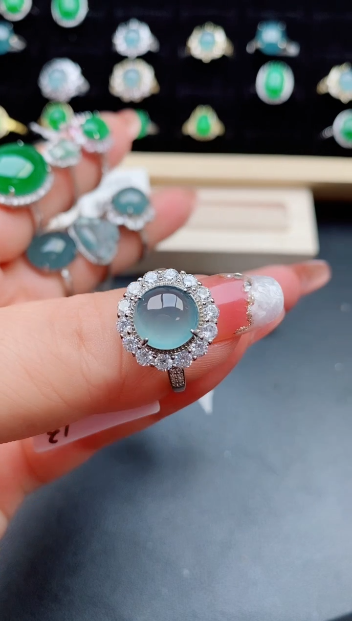 【闪购商品】翡翠戒指银S925镶嵌321321
