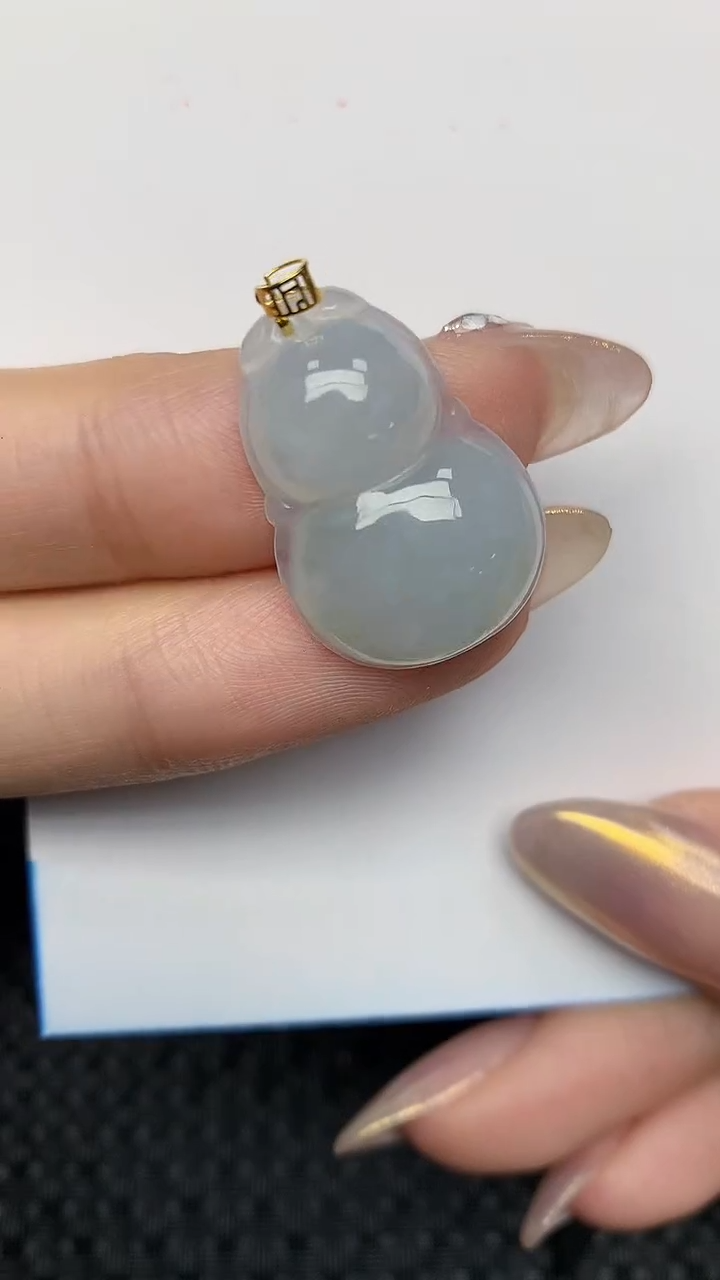 【闪购商品】翡翠颈饰18K金镶嵌 天然翡翠A货，