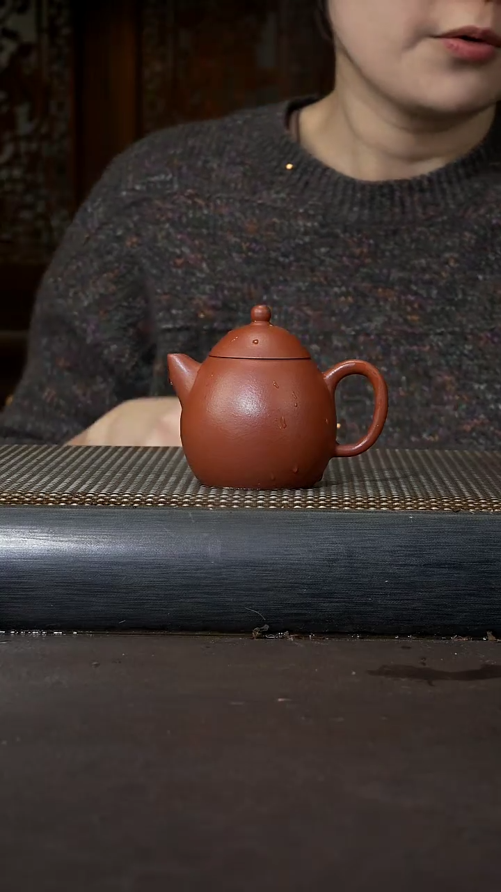 【闪购商品】紫砂茶壶回流 朱泥 龙蛋 120cc 038