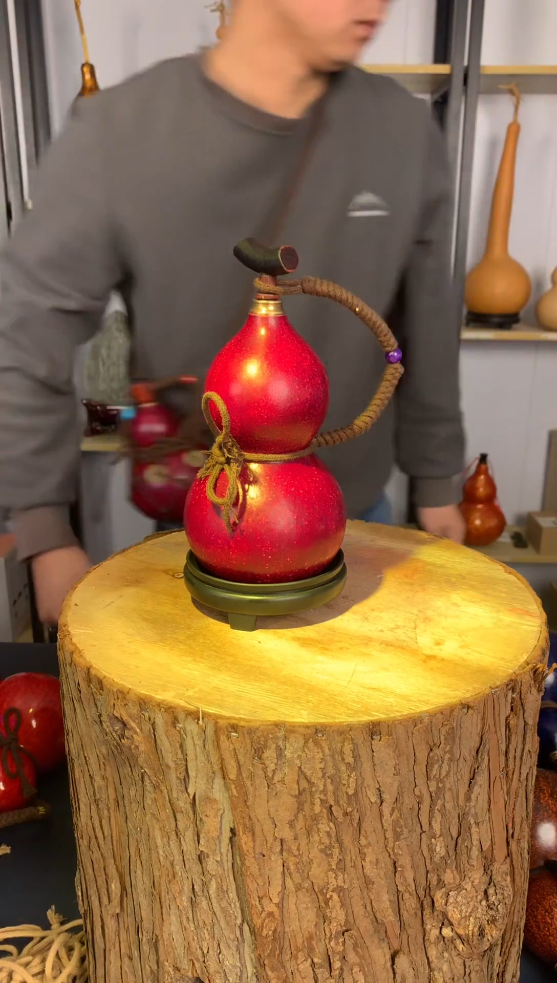非遗大漆天然酒葫芦一物一拍