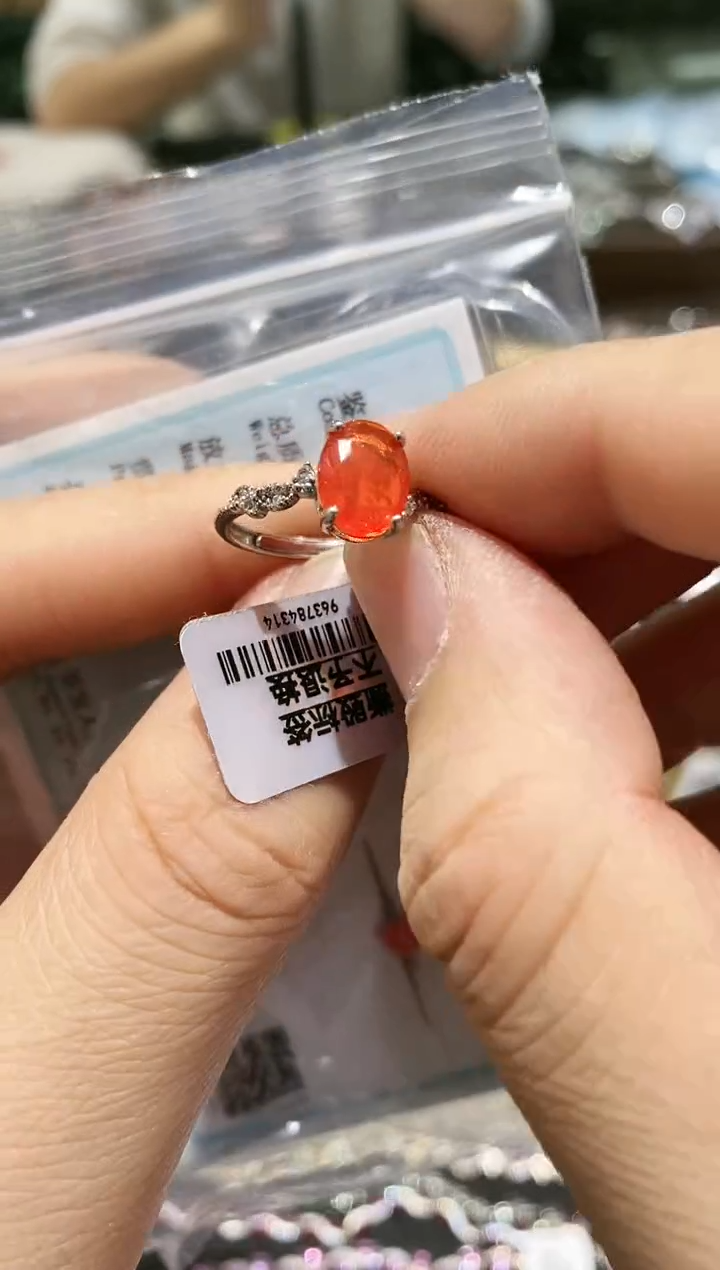 【闪购商品】欧泊戒指银S925镶嵌戒指