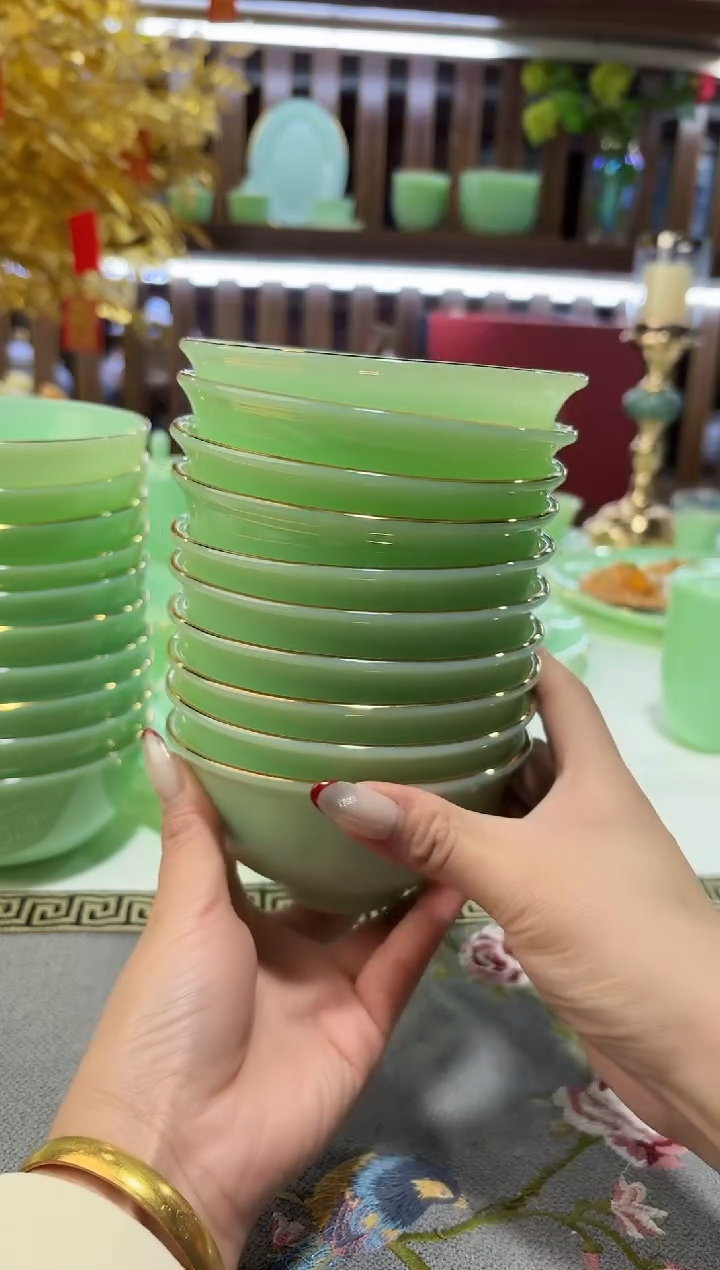 玉瓷4.5英寸饭碗10个