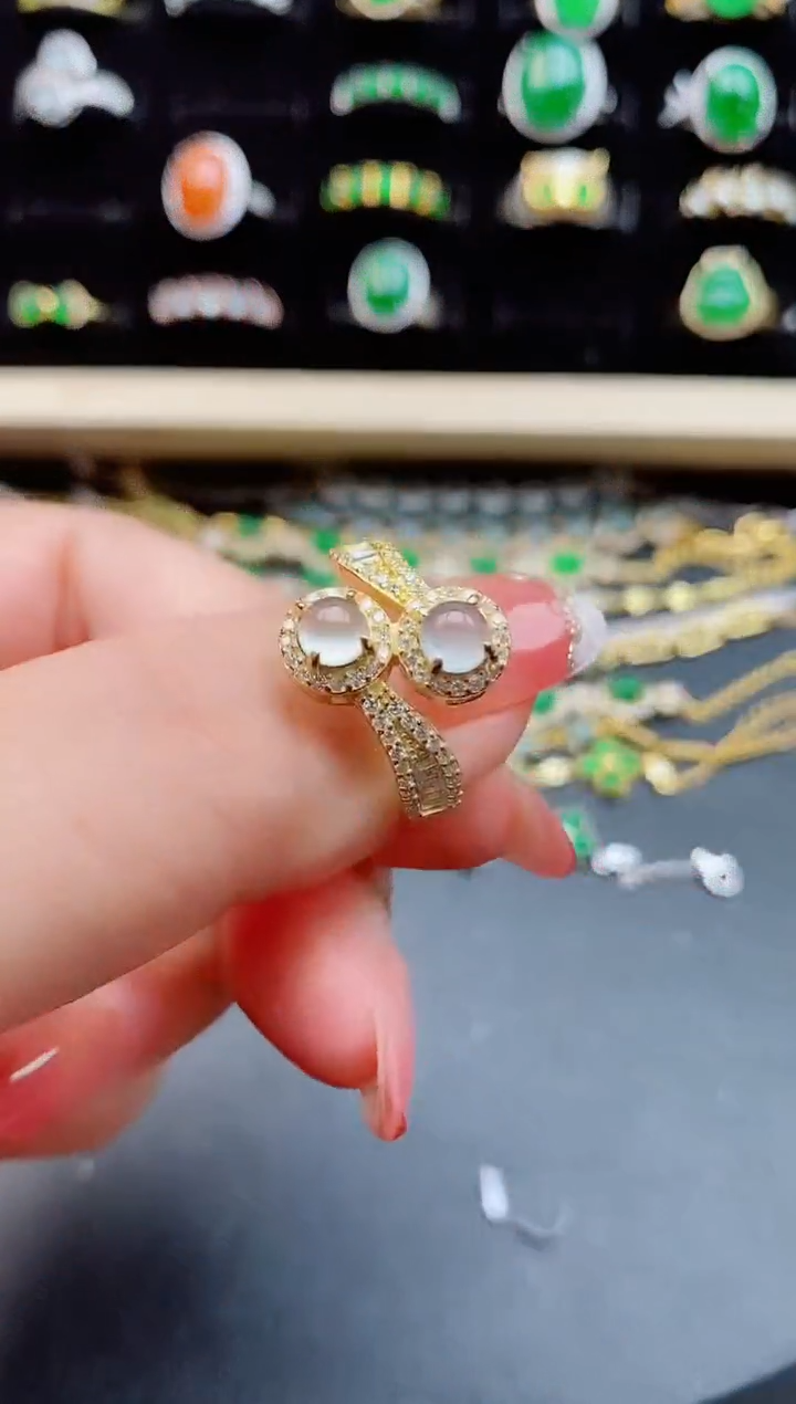 【闪购商品】翡翠戒指银S925镶嵌121121