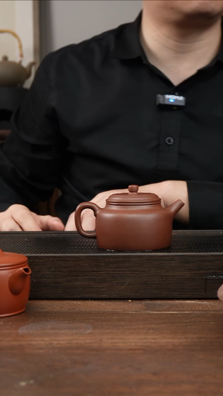 茶杯紫砂沉*全手紫泥德钟    220CC 