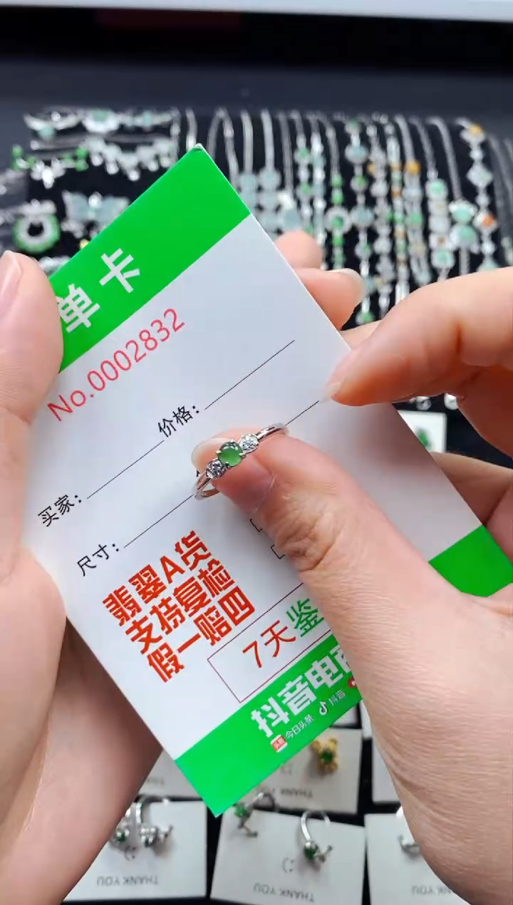 【闪购商品】翡翠戒指银S925镶嵌2832