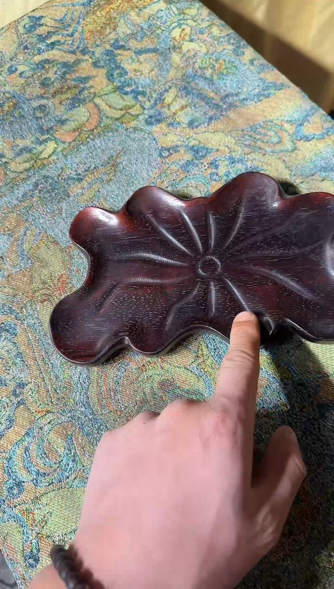 贡木紫檀荷花盘11111111111111111
