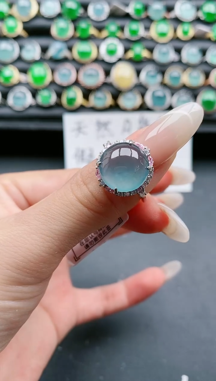 【闪购商品】翡翠戒指银S925镶嵌1111111