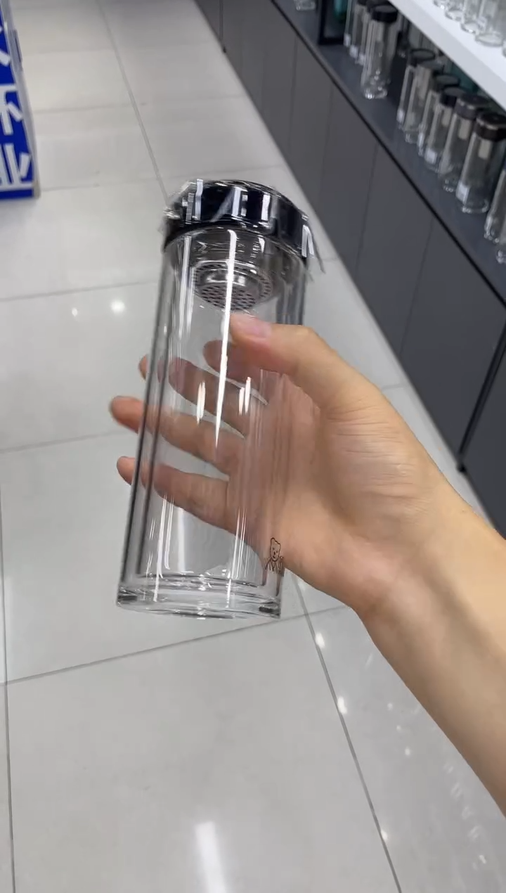 高硼硅玻璃盖子款小熊双层6558-290ml