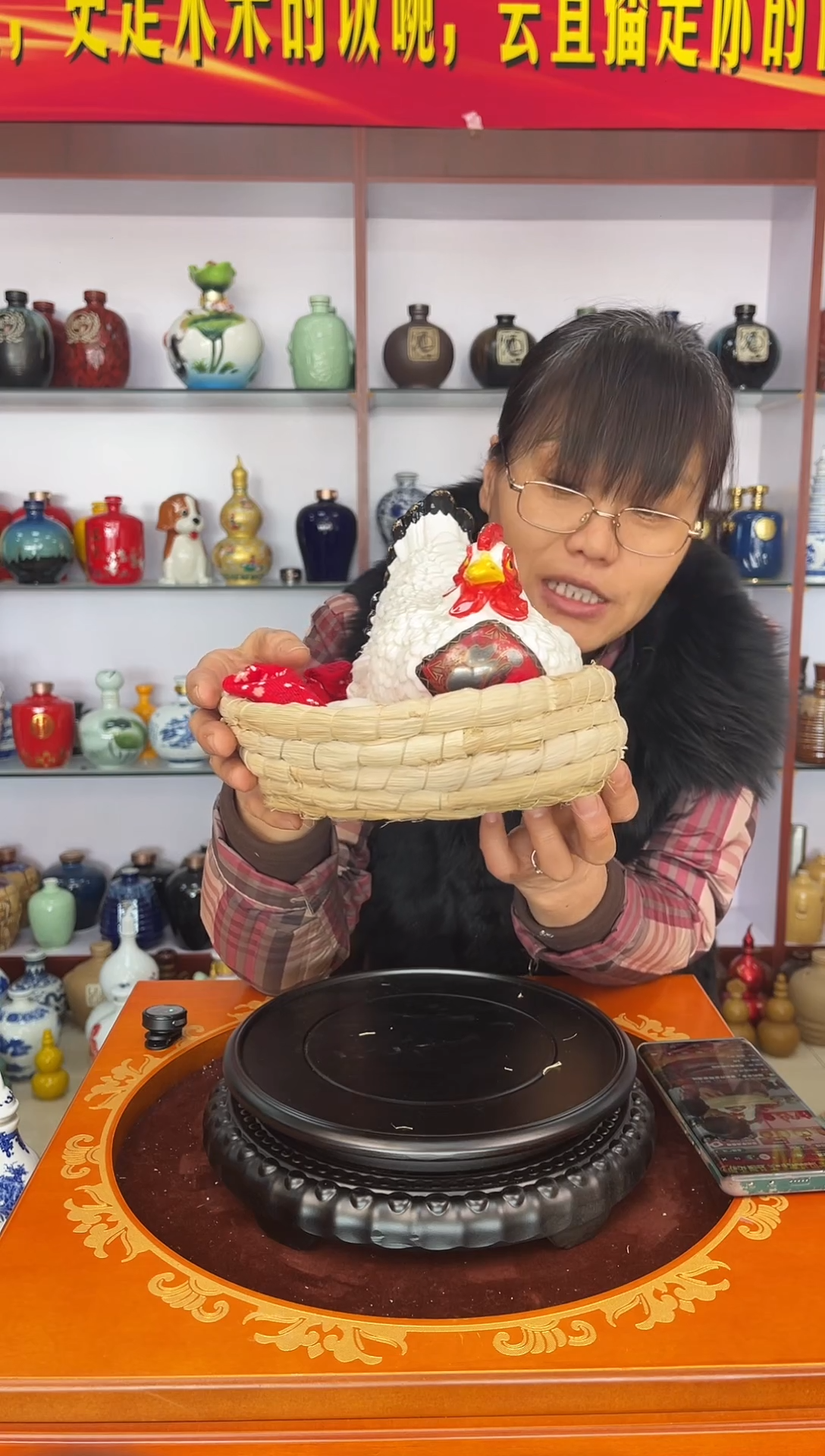 瓶瓷 1 斤装白色母鸡       陶瓷空酒坛