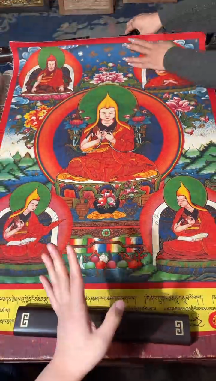 卷轴画龙妹的唐卡tk16