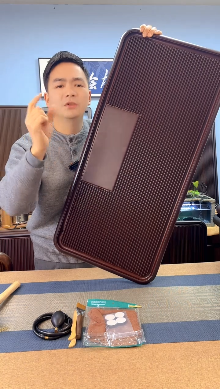 【闪购商品】凌龙红色款式茶盘90*43*4