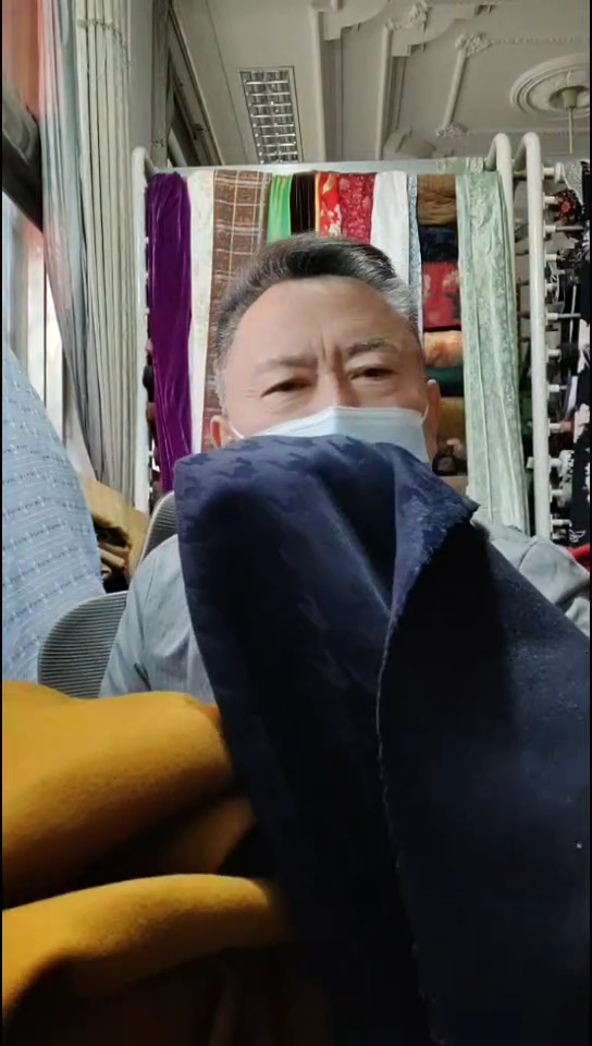 黑蓝大千鸟双面布料