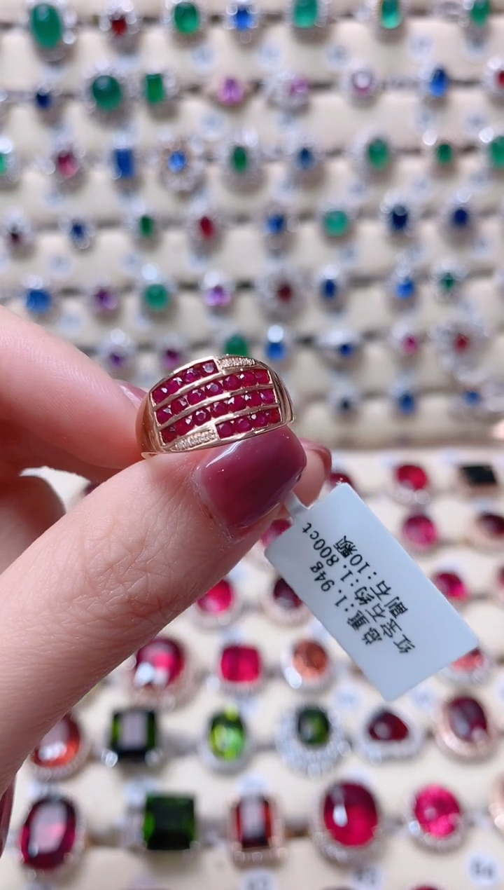 【闪购商品】红宝石18K金戒指18K金镶嵌1