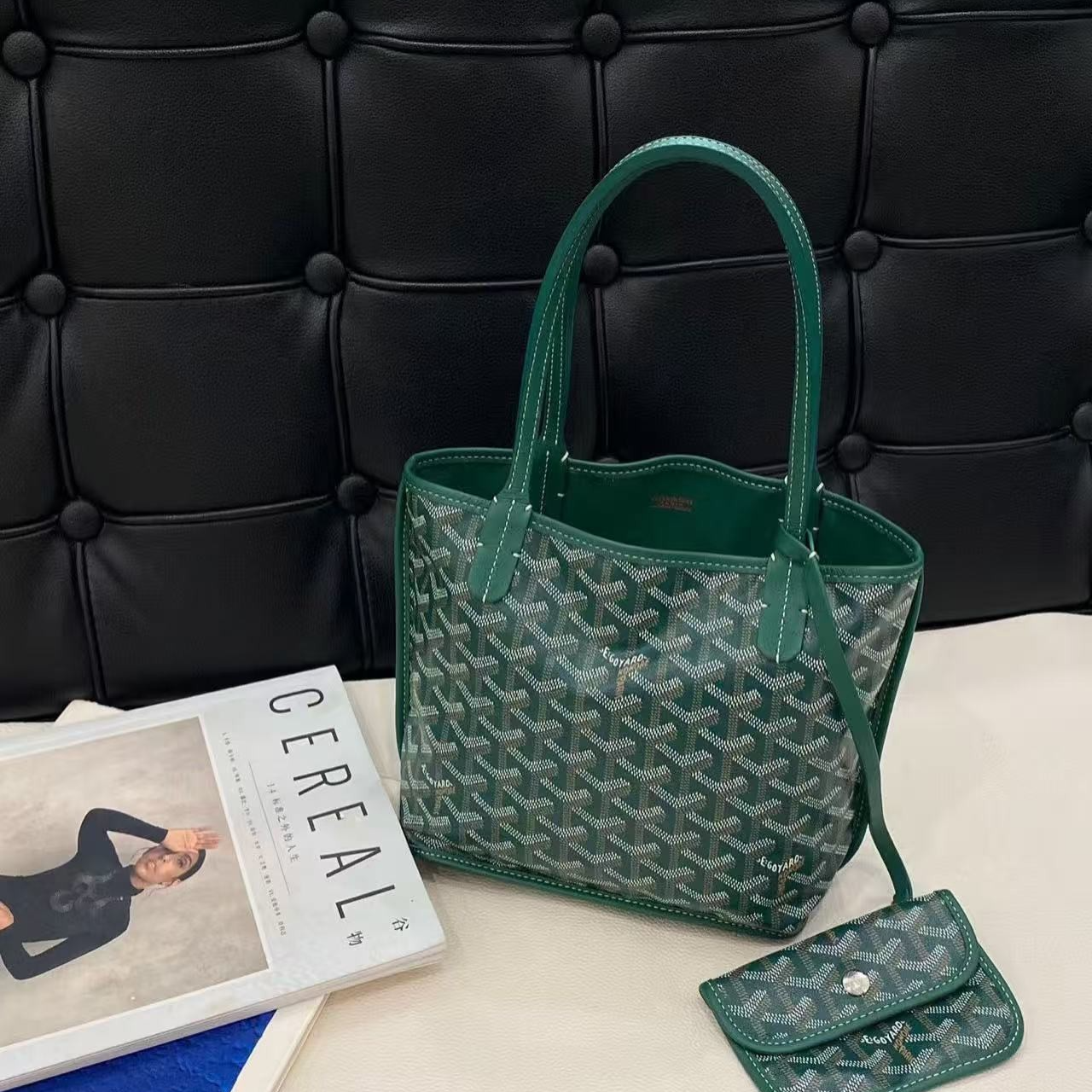 99新 Goyard 青奢荟////戈雅托特迷你绿色包/89398