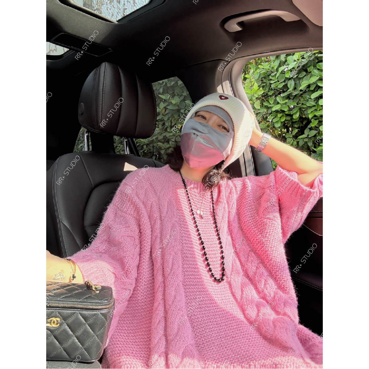 『豆公子』23568高级感气质麻花圆领毛衣女设计感慵懒休闲针织上衣