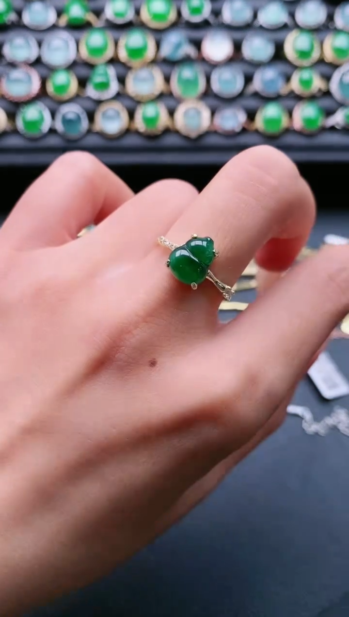 【闪购商品】翡翠戒指银S925镶嵌1111111