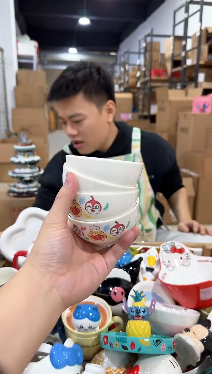 瓷片面包超人小碗4件套