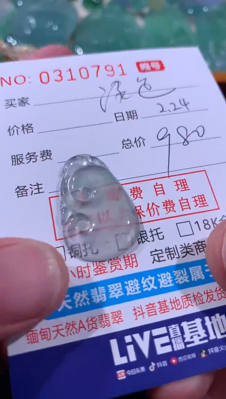 【闪购商品】翡翠颈饰未镶嵌淡