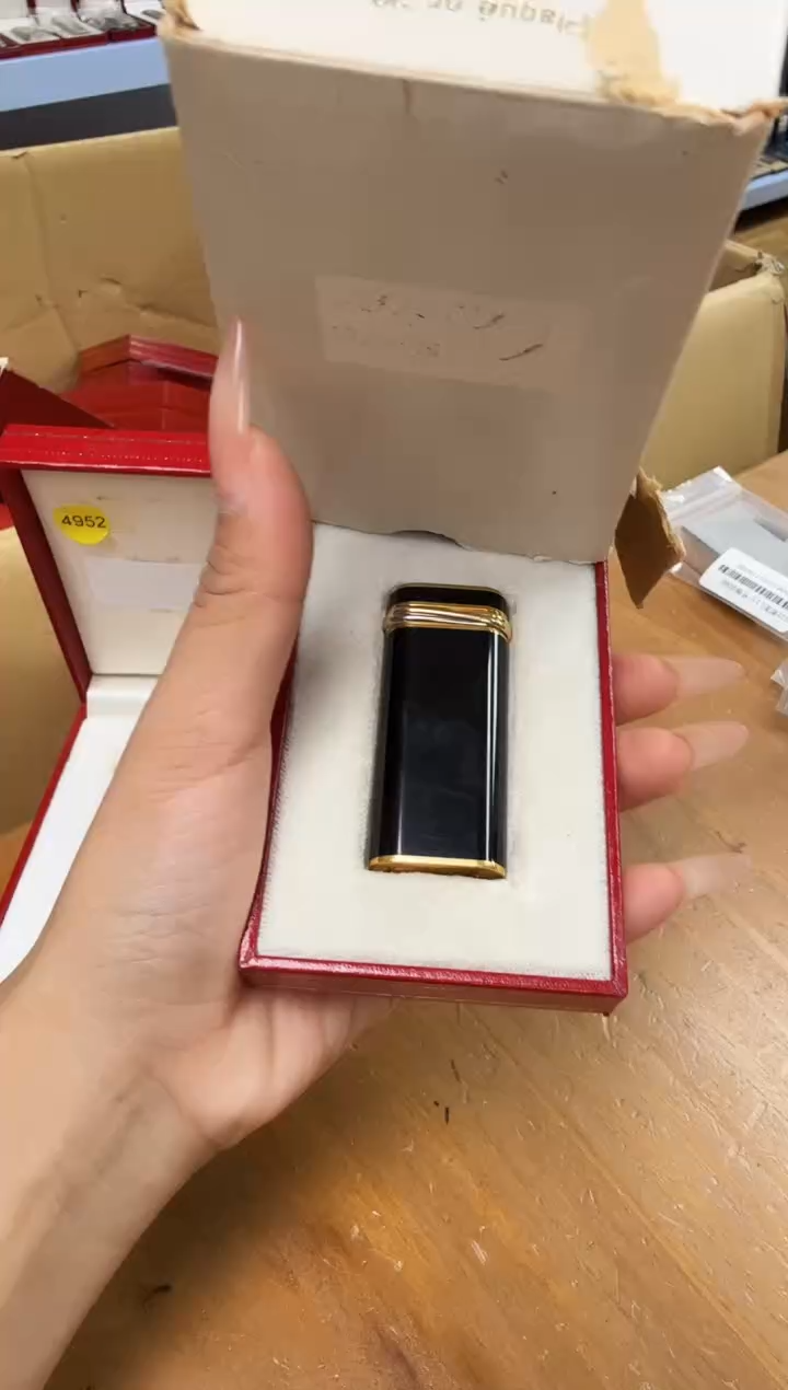 纯铜18 卡家黑漆金三色环 短